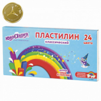 Пластилин классический ЮНЛАНДИЯ "ЮНЫЙ ВОЛШЕБНИК", 24 цвета, 480 г, со стеком, ВЫСШЕЕ КАЧЕСТВО, 105902 Пластилин классический ЮНЛАНДИЯ "ЮНЫЙ ВОЛШЕБНИК", 24 цвета, 480 г, со стеком, ВЫСШЕЕ КАЧЕСТВО, 105902