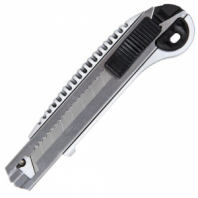 Нож канцелярский 18 мм, 5 лезвий в комплекте, роликовый фиксатор, металлический цвет, STAFF, 273930 Нож канцелярский 18 мм, 5 лезвий в комплекте, роликовый фиксатор, металлический цвет, STAFF, 273930