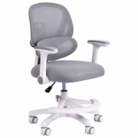 Кресло детское с подставкой для ног BRABIX KIDS "MG-220", сетка/ткань TW, серое, 533315 Кресло детское с подставкой для ног BRABIX KIDS "MG-220", сетка/ткань TW, серое, 533315