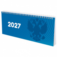 Планинг датированный 2027 285х112 мм, STAFF, гребень, картонная обложка, 64 листа, "Символика РФ", 117853 Планинг датированный 2027 285х112 мм, STAFF, гребень, картонная обложка, 64 листа, "Символика РФ", 117853