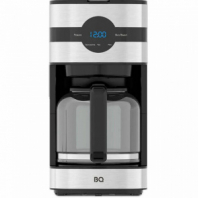Кофеварка капельная BQ (БИ-КЬЮ) CM2002, 900 Вт, объем 1,5 л, поддержание температуры, серебристая, 86198275