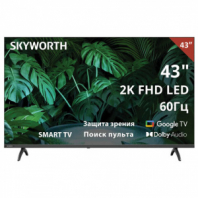 Телевизор SKYWORTH 43E55G, 43" (108 см), 1920x1080, Full HD, 16:9, Google TV, Wi-Fi, черный Телевизор SKYWORTH 43E55G, 43" (108 см), 1920x1080, Full HD, 16:9, Google TV, Wi-Fi, черный