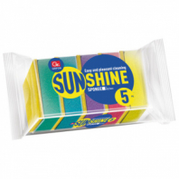 Губки для посуды 80х56х27 мм, КОМПЛЕКТ 5 шт., поролон/абразив, "Sunshine", GRIFON, 910-004 Губки для посуды 80х56х27 мм, КОМПЛЕКТ 5 шт., поролон/абразив, "Sunshine", GRIFON, 910-004