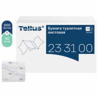 Бумага туалетная листовая Tellus/TORK (Система ТР3) ПРЕМИУМ КОМПЛЕКТ 40 шт., 200 л., 11х23 см, 2-слойная, 233100 Бумага туалетная листовая Tellus/TORK (Система ТР3) ПРЕМИУМ КОМПЛЕКТ 40 шт., 200 л., 11х23 см, 2-слойная, 233100