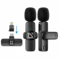 Микрофон беспроводной петличный DEFENDER Talky-138, 64 дБ, 2 микрофона, адаптер, черный, 64152 Микрофон беспроводной петличный DEFENDER Talky-138, 64 дБ, 2 микрофона, адаптер, черный, 64152