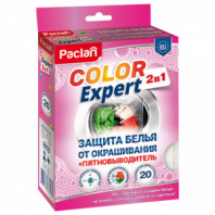 Салфетки для стирки против окрашивания + пятновыводитель 2 в 1, 20 шт., PACLAN "Color Expert", 410186