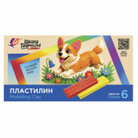 Пластилин классический ЛУЧ "Школа творчества", 6 цветов, 120 г, стек, картонная упаковка, 36С 2434-08