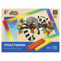 Пластилин классический ЛУЧ "Школа творчества", 18 цветов, 360 г, стек, картонная упаковка, 36С 2435-08 Пластилин классический ЛУЧ "Школа творчества", 18 цветов, 360 г, стек, картонная упаковка, 36С 2435-08