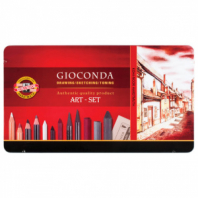 Набор художественный KOH-I-NOOR "Gioconda", 39 предметов, металлическая коробка, 8891000001PL Набор художественный KOH-I-NOOR "Gioconda", 39 предметов, металлическая коробка, 8891000001PL