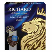 Чай RICHARD "Royal Earl Grey" черный цейлонский с бергамотом, 100 пакетиков по 2 г, 610250 Чай RICHARD "Royal Earl Grey" черный цейлонский с бергамотом, 100 пакетиков по 2 г, 610250