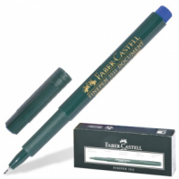 Ручка капиллярная (линер) FABER-CASTELL "Finepen 1511", СИНЯЯ, корпус темно-зеленый, линия письма 0,4 мм, 151151 Ручка капиллярная (линер) FABER-CASTELL "Finepen 1511", СИНЯЯ, корпус темно-зеленый, линия письма 0,4 мм, 151151