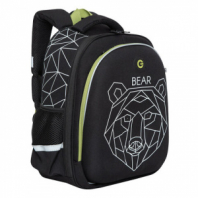 Ранец GRIZZLY анатомическая спинка, c бейджем, для мальчиков, "BEAR", 36х28х20 см, RAz-287-9/1