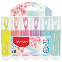 Набор текстовыделителей MAPED 6 шт., АССОРТИ, "FLUO PEP'S Pastel", линия 1-5 мм, 742558 Набор текстовыделителей MAPED 6 шт., АССОРТИ, "FLUO PEP'S Pastel", линия 1-5 мм, 742558