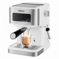 Кофеварка рожковая KITFORT КТ-7139, 1050 Вт, объем 1,5 л, 15 бар, ручной капучинатор, белая Кофеварка рожковая KITFORT КТ-7139, 1050 Вт, объем 1,5 л, 15 бар, ручной капучинатор, белая