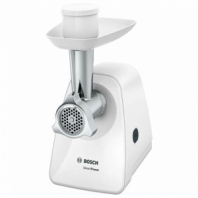 Мясорубка BOSCH MFW2500W, 1500 Вт, производительность 1,7 кг/мин, металлический шнек, пластик, белая Мясорубка BOSCH MFW2500W, 1500 Вт, производительность 1,7 кг/мин, металлический шнек, пластик, белая