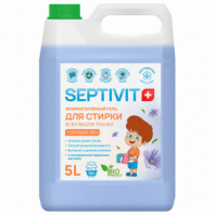 Гель для стирки всех типов ткани гипоаллергенный 5 л, SEPTIVIT "Голубой лён",