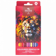 Карандаши цветные KOH-I-NOOR "RED LION" 24 цвета, шестигранные, 2,8 мм, натуральное дерево, 3554/24, 3554024063KS Карандаши цветные KOH-I-NOOR "RED LION" 24 цвета, шестигранные, 2,8 мм, натуральное дерево, 3554/24, 3554024063KS