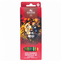 Карандаши цветные KOH-I-NOOR "RED LION" 18 цветов, шестигранные, 2,8 мм, натуральное дерево, 3553/18, 3553018063KS Карандаши цветные KOH-I-NOOR "RED LION" 18 цветов, шестигранные, 2,8 мм, натуральное дерево, 3553/18, 3553018063KS