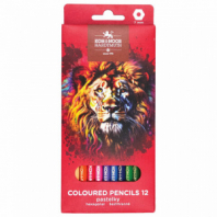 Карандаши цветные KOH-I-NOOR "RED LION" 12 цветов, шестигранные, 2,8 мм, натуральное дерево, 3552/12, 3552012063KS Карандаши цветные KOH-I-NOOR "RED LION" 12 цветов, шестигранные, 2,8 мм, натуральное дерево, 3552/12, 3552012063KS