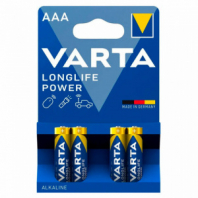 Батарейки алкалиновые "мизинчиковые" КОМПЛЕКТ 4 шт., VARTA LONGLIFE POWER, ААА (LR03, 15А), блистер, 4903121414 Батарейки алкалиновые "мизинчиковые" КОМПЛЕКТ 4 шт., VARTA LONGLIFE POWER, ААА (LR03, 15А), блистер, 4903121414