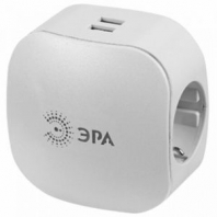 Сетевой разветвитель ЭРА SP-3e 3 розетки + 2 USB, с заземлением, со шторками, 16 А, белый, SP-3e-USB-2A Сетевой разветвитель ЭРА SP-3e 3 розетки + 2 USB, с заземлением, со шторками, 16 А, белый, SP-3e-USB-2A