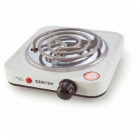 Настольная электрическая плита CENTEK CT-1508, 1000 Вт, 1 конфорка, 5 режимов нагрева, белая
