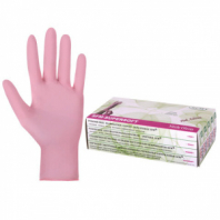 Перчатки нитриловые смотровые SFM Supersoft PINK, Германия, 100 пар (200 штук), размер 9-10, L (большой), розовые Перчатки нитриловые смотровые SFM Supersoft PINK, Германия, 100 пар (200 штук), размер 9-10, L (большой), розовые