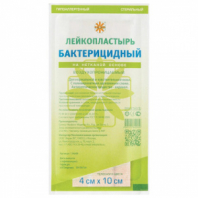 Лейкопластырь бактерицидный 4х10 см, телесного цвета на нетканой основе, LEIKO, 213873