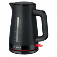 Чайник BOSCH TWK3M123, 1,7 л, 2400 Вт, закрытый нагревательный элемент, пластик, черный Чайник BOSCH TWK3M123, 1,7 л, 2400 Вт, закрытый нагревательный элемент, пластик, черный