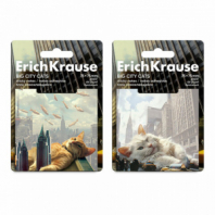 Блок самоклеящийся ERICH KRAUSE "Big City Cats", 75х75 мм, 50 листов, ассорти, 63183 Блок самоклеящийся ERICH KRAUSE "Big City Cats", 75х75 мм, 50 листов, ассорти, 63183