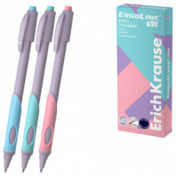 Ручка шариковая с грипом ERICH KRAUSE "ErgoLine Kids Pastel", СИНЯЯ, корпус ассорти, 0,25 мм, 62037 Ручка шариковая с грипом ERICH KRAUSE "ErgoLine Kids Pastel", СИНЯЯ, корпус ассорти, 0,25 мм, 62037
