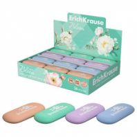 Ластик ERICH KRAUSE "Pastel Bloom", 54х24х10,3 мм, овальный, ассорти, 60772 Ластик ERICH KRAUSE "Pastel Bloom", 54х24х10,3 мм, овальный, ассорти, 60772