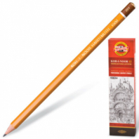 Карандаш чернографитный KOH-I-NOOR 1500, 1 шт., 6H, корпус желтый, заточенный, 150006H01170 Карандаш чернографитный KOH-I-NOOR 1500, 1 шт., 6H, корпус желтый, заточенный, 150006H01170