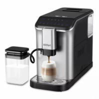 Кофемашина KITFORT КТ-7166, 1350 Вт, объем 1,5 л, для зерен 200 г, автокапучинатор, серебристая Кофемашина KITFORT КТ-7166, 1350 Вт, объем 1,5 л, для зерен 200 г, автокапучинатор, серебристая