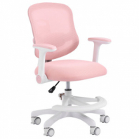 Кресло детское с подставкой для ног BRABIX KIDS "MG-215", сетка/ткань TW, розовое, 533311 Кресло детское с подставкой для ног BRABIX KIDS "MG-215", сетка/ткань TW, розовое, 533311