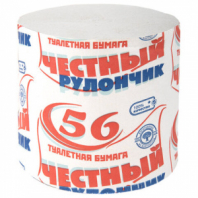 Бумага туалетная бытовая, 56 м, ЧЕСТНЫЙ РУЛОНЧИК, без втулки (эконом), 118739 Бумага туалетная бытовая, 56 м, ЧЕСТНЫЙ РУЛОНЧИК, без втулки (эконом), 118739