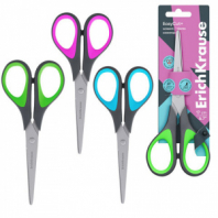 Ножницы ERICH KRAUSE "EasyCut+", 17 см, ассорти, блистер, 35099