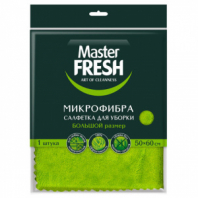 Тряпка для мытья пола из микрофибры, 50х60 см, зеленая, Master FRESH Тряпка для мытья пола из микрофибры, 50х60 см, зеленая, Master FRESH