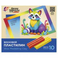 Пластилин мягкий восковой ЛУЧ "Школа творчества", 10 цветов, 150 г, стек, картонная упаковка, 36С 2440-08 Пластилин мягкий восковой ЛУЧ "Школа творчества", 10 цветов, 150 г, стек, картонная упаковка, 36С 2440-08