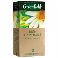 Чай GREENFIELD "Rich Camomile" травяной ромашковый, 25 пакетиков в конвертах по 1,5 г, 0432-10 Чай GREENFIELD "Rich Camomile" травяной ромашковый, 25 пакетиков в конвертах по 1,5 г, 0432-10