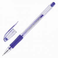 Ручка гелевая с грипом CROWN "Hi-Jell Needle Grip", СИНЯЯ, узел 0,7 мм, линия письма 0,5 мм, HJR-500RNB Ручка гелевая с грипом CROWN "Hi-Jell Needle Grip", СИНЯЯ, узел 0,7 мм, линия письма 0,5 мм, HJR-500RNB