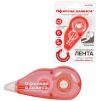 Корректирующая лента ОФИСНАЯ ПЛАНЕТА, 5 мм х 6 м, корпус красный, механизм перемотки, блистер, 227593 Корректирующая лента ОФИСНАЯ ПЛАНЕТА, 5 мм х 6 м, корпус красный, механизм перемотки, блистер, 227593