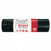 Мешки для мусора 120 л, черные, в рулоне 50 шт., ПВД, 20 мкм, 70х110 см, PACLAN "Professional", 1338507