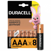 Батарейки КОМПЛЕКТ 8 шт., DURACELL Basic ОРИГИНАЛ, AAA (LR03, 24А), алкалиновые, мизинчиковые, C0037387 Батарейки КОМПЛЕКТ 8 шт., DURACELL Basic ОРИГИНАЛ, AAA (LR03, 24А), алкалиновые, мизинчиковые, C0037387