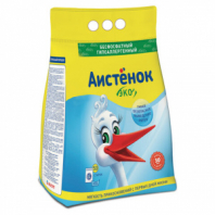Стиральный порошок для всех типов стирки, 4 кг, АИСТЁНОК, бесфосфатный, 4301010015