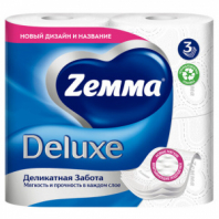 Бумага туалетная 3-слойная, 4 рулона (4х18 м), белая, ZEMMA/ZEWA Deluxe, 32281 Бумага туалетная 3-слойная, 4 рулона (4х18 м), белая, ZEMMA/ZEWA Deluxe, 32281