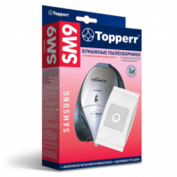 Мешок для пылесоса (пылесборник) бумажный TOPPERR SM9, SAMSUNG, КОМПЛЕКТ 5 шт., 1032 Мешок для пылесоса (пылесборник) бумажный TOPPERR SM9, SAMSUNG, КОМПЛЕКТ 5 шт., 1032