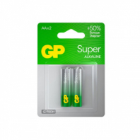 Батарейки КОМПЛЕКТ 2 шт., GP Super G-Tech, AA (LR6, 15А), алкалиновые, пальчиковые, блистер, 15A-2CR2 Батарейки КОМПЛЕКТ 2 шт., GP Super G-Tech, AA (LR6, 15А), алкалиновые, пальчиковые, блистер, 15A-2CR2