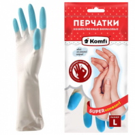 Перчатки МНОГОРАЗОВЫЕ виниловые SUPER КОМФОРТ, гипоаллергенные, размер 8-9, L (большой), вес 90 г, Komfi, ADM, 25591 Перчатки МНОГОРАЗОВЫЕ виниловые SUPER КОМФОРТ, гипоаллергенные, размер 8-9, L (большой), вес 90 г, Komfi, ADM, 25591