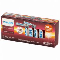 Батарейки алкалиновые "мизинчиковые" КОМПЛЕКТ 20 шт., PHILIPS Power Alkaline, ААА (LR03, 15А), блистер, Б0064654 Батарейки алкалиновые "мизинчиковые" КОМПЛЕКТ 20 шт., PHILIPS Power Alkaline, ААА (LR03, 15А), блистер, Б0064654